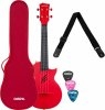 Cascha Carbon Fibre Ukulele Set Red Cascha Carbon Fibre Ukulele Set Red