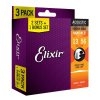 Elixir 16546 NanoWeb Phosphor Bronze Medium 13-56 3-Pack Elixir 16546 NanoWeb Phosphor Bronze Medium 13-56 3-Pack